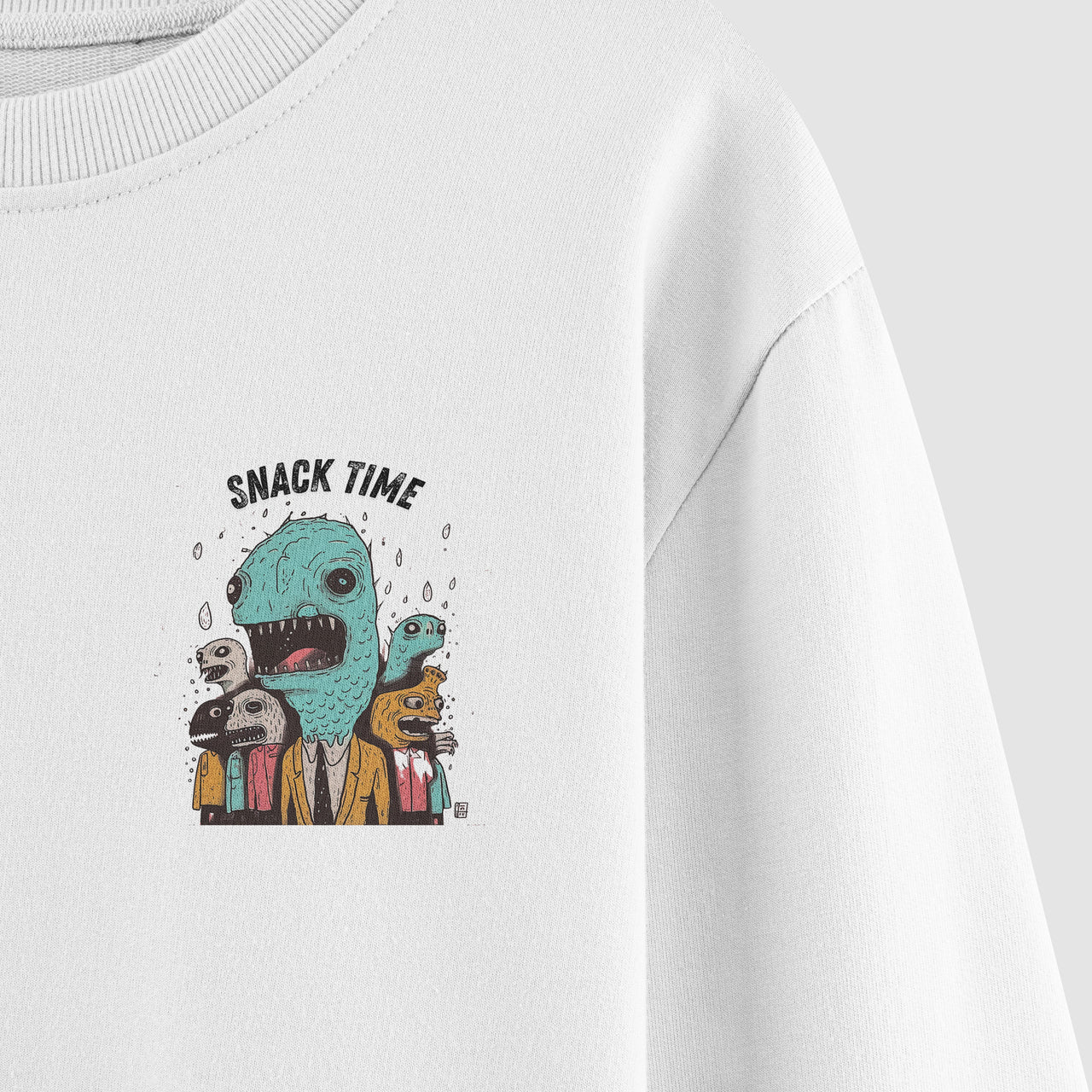 Snack Time - Funny Alien Invasion Sweatshirt